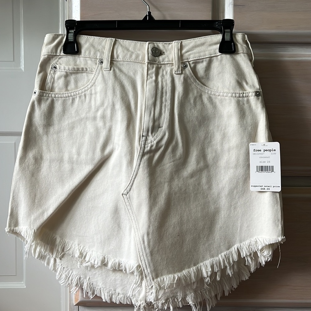 Free people denim skirt